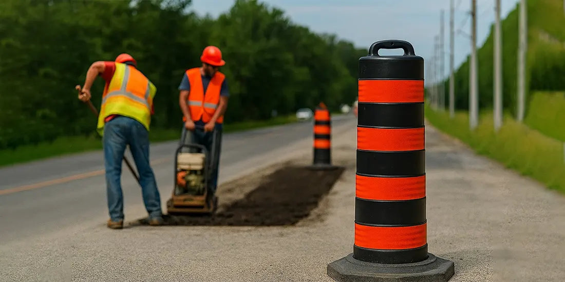 Why Traffic Barrels with Weighted Rubber Bases Are a Work Zone Essential