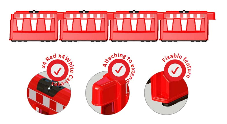 plastic road safety barriers