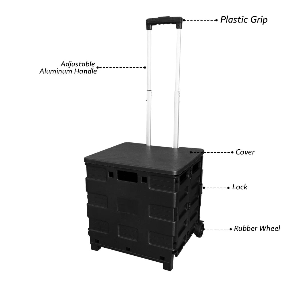 Foldable Shopping Cart Black