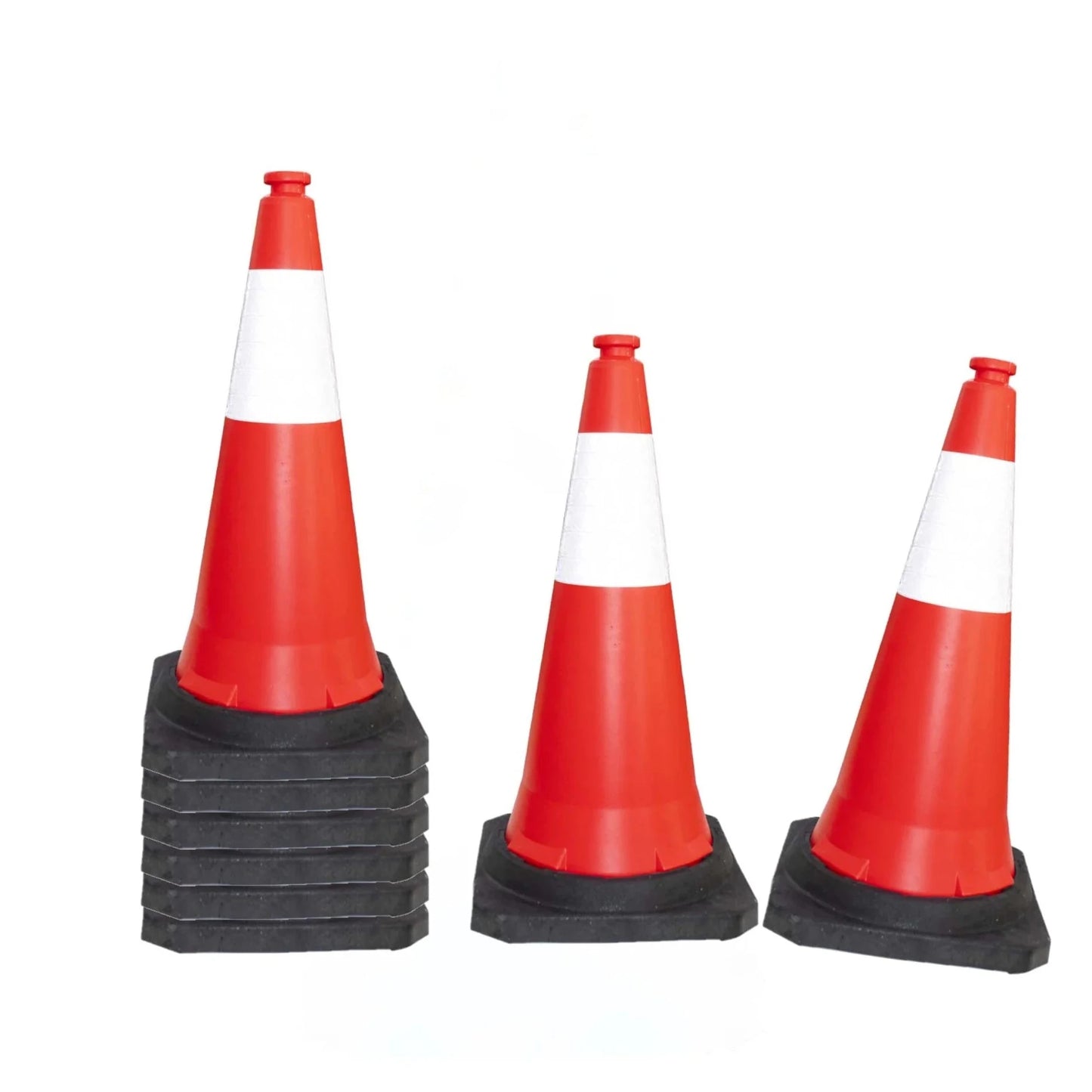 High Visibility Road Safety Cone With Weighted Base
