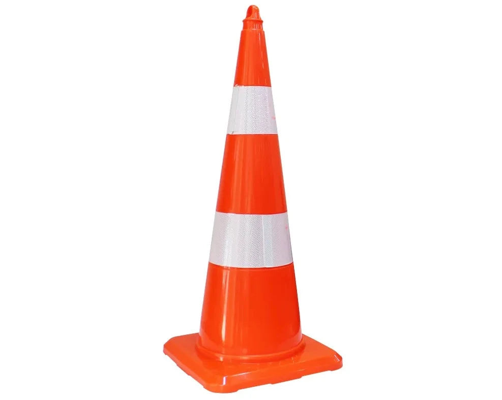 29.5Inch PVC-Traffic Cone For Safety Reflective Full Soft PVC Unbreakable Safety Cone
