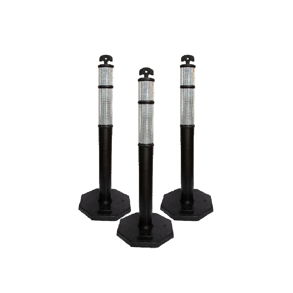 3pcs Black Traffic Delineator