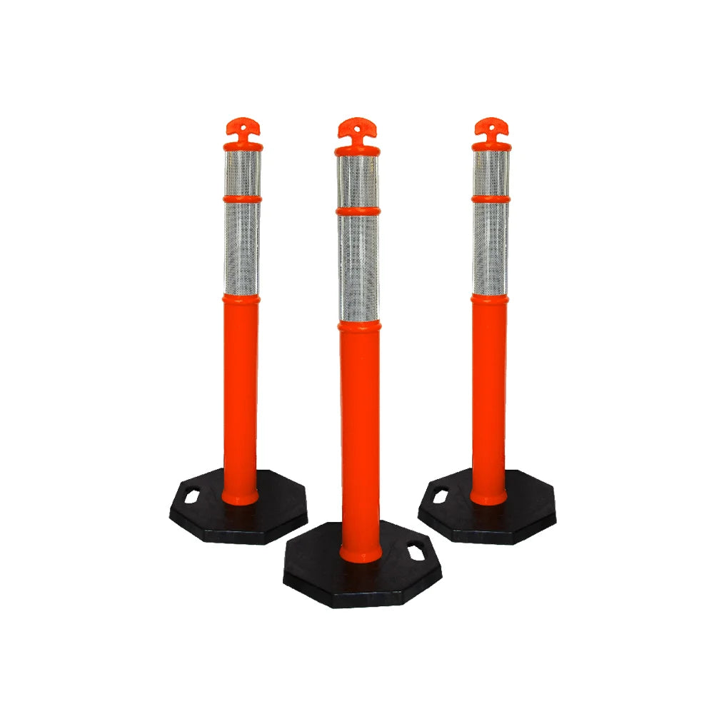 3pcs Traffic Delineator Post