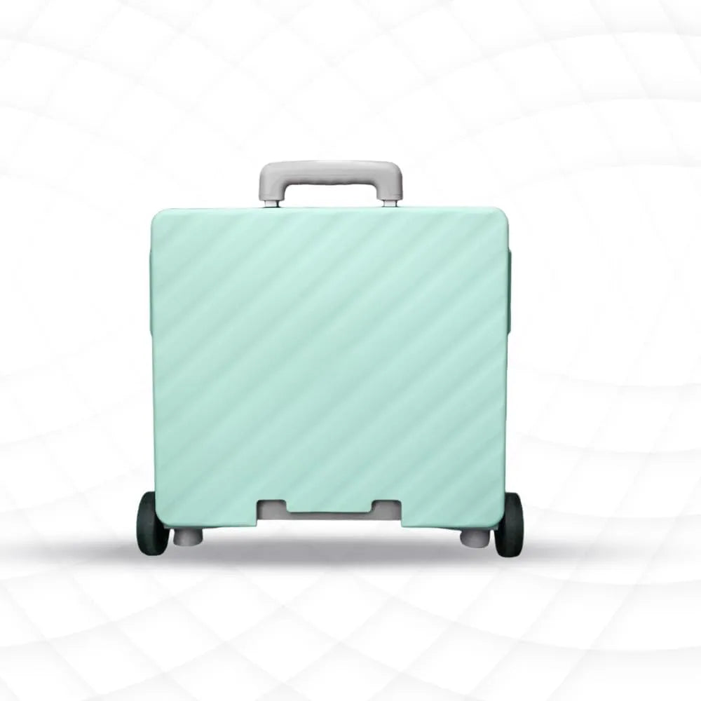50L Foldable Utility Cart - Mint Green and Grey│40KG Large Capacity and Easy Maneuvering