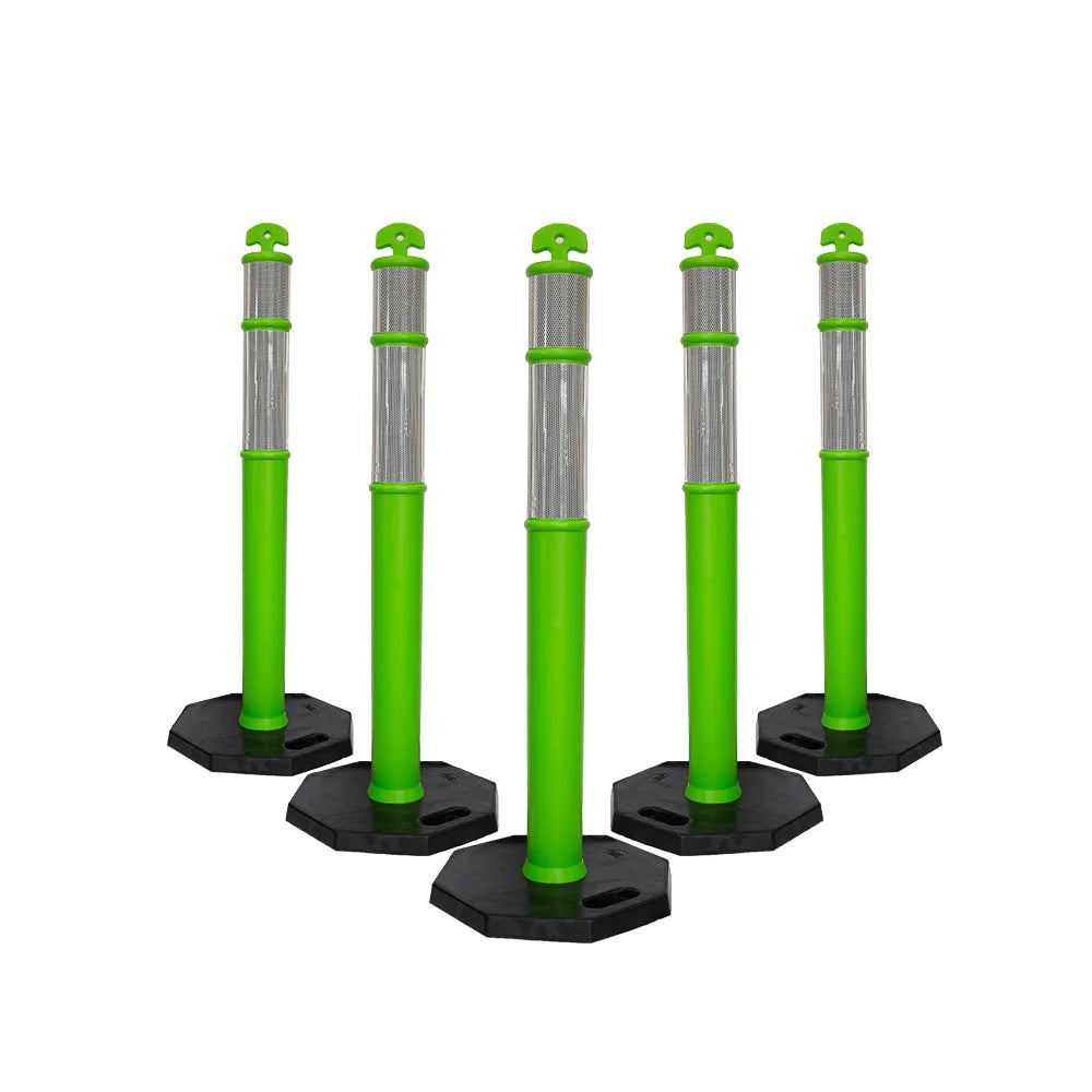 5pcs Greeen Delineator Post with Base