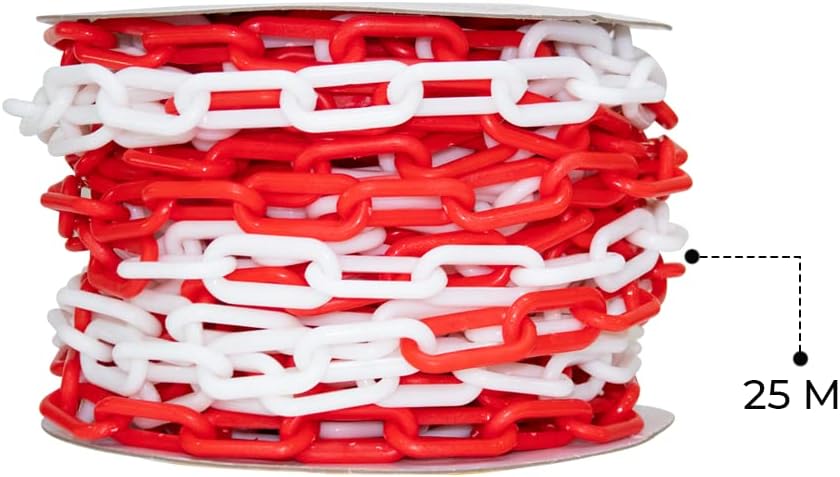Red and Whitw plastic chain
