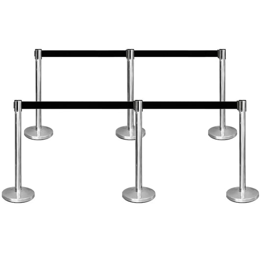 6pcs Black Stanchion Post