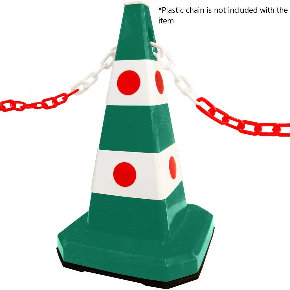 Green traffic cone for road safety