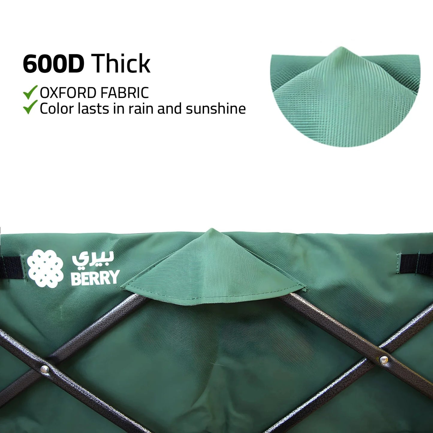 80 kg compact folding outdoor garden trolley green 600 thick