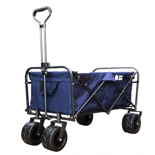 80 kg foldable outdoor heavy duty trolley blue