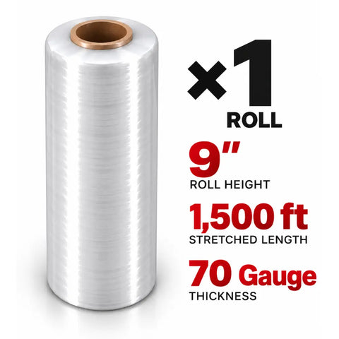 Stretch Film - 70 gauge, 9" x 1,500'