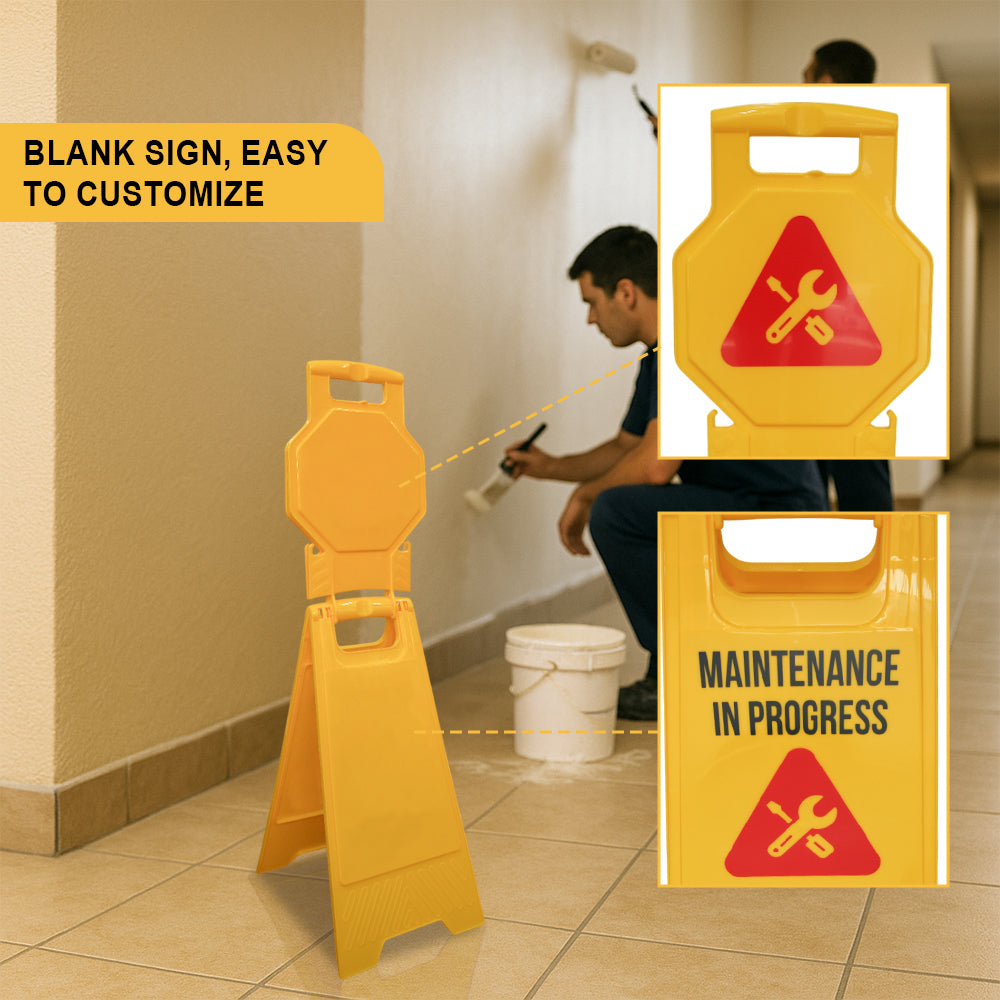 Blank Yellow Floor Sign