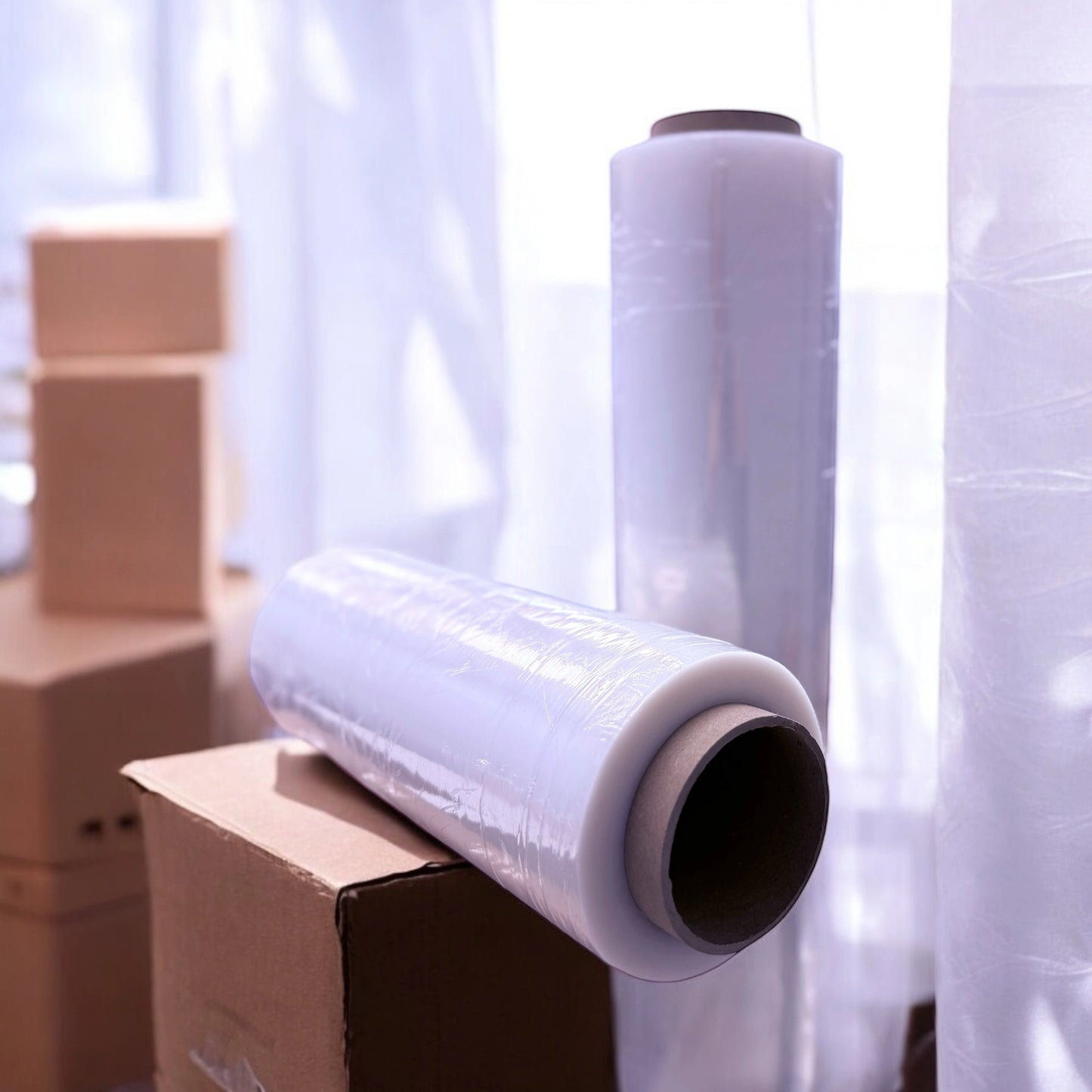 Wholesale 4-Pack – 12" x 1500 ft Stretch Wrap | Pallet Wrapping