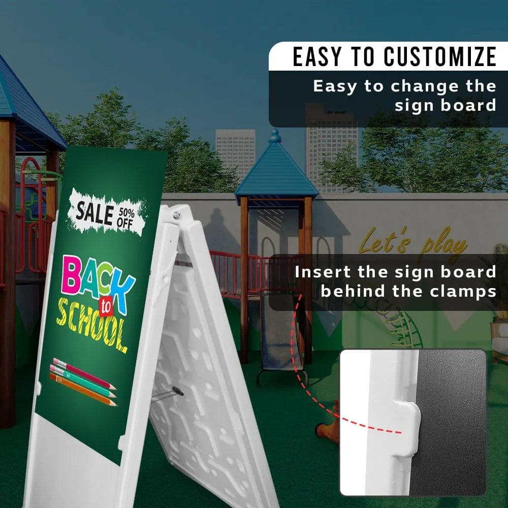 A Frame Advertising Board White