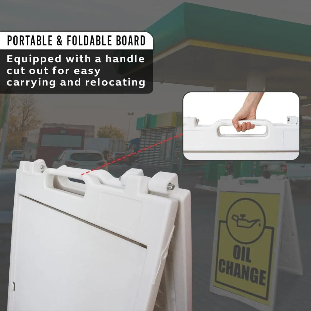 A Frame Sandwich Board Signs White