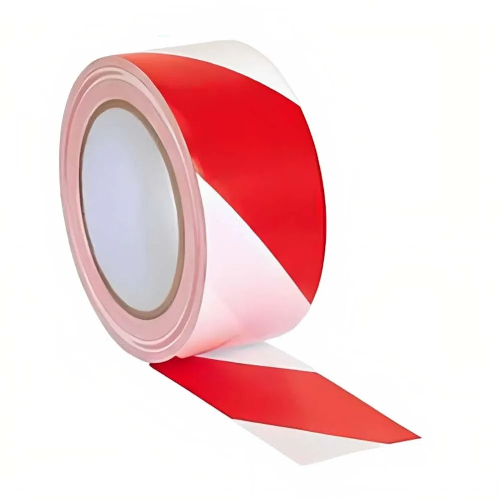red and white hazard tape