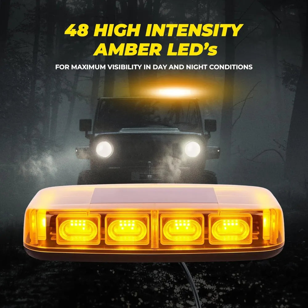 High intensity amber LED light bar