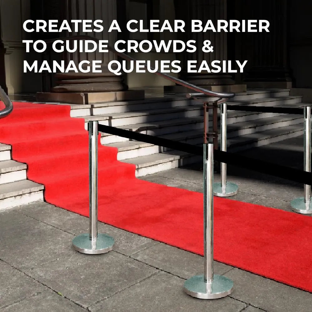 Black Retractable Crowd Control