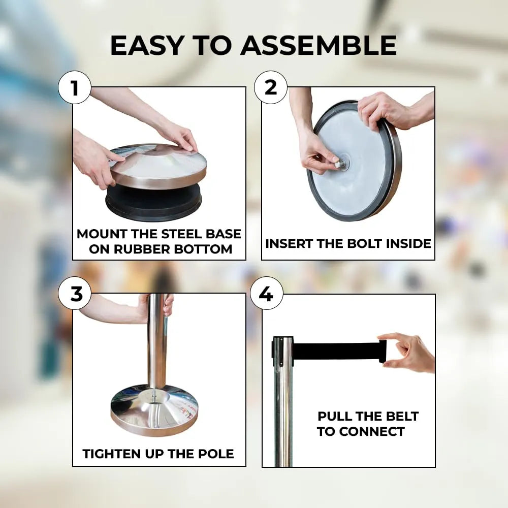 Black Stanchion Post