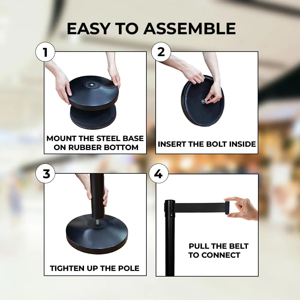 Black Stanchion Posts