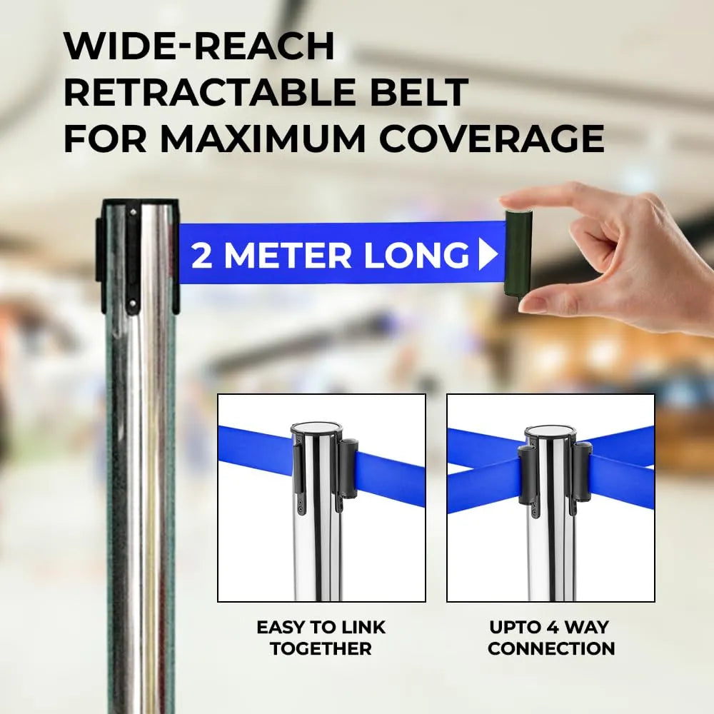Blue Stanchion Post