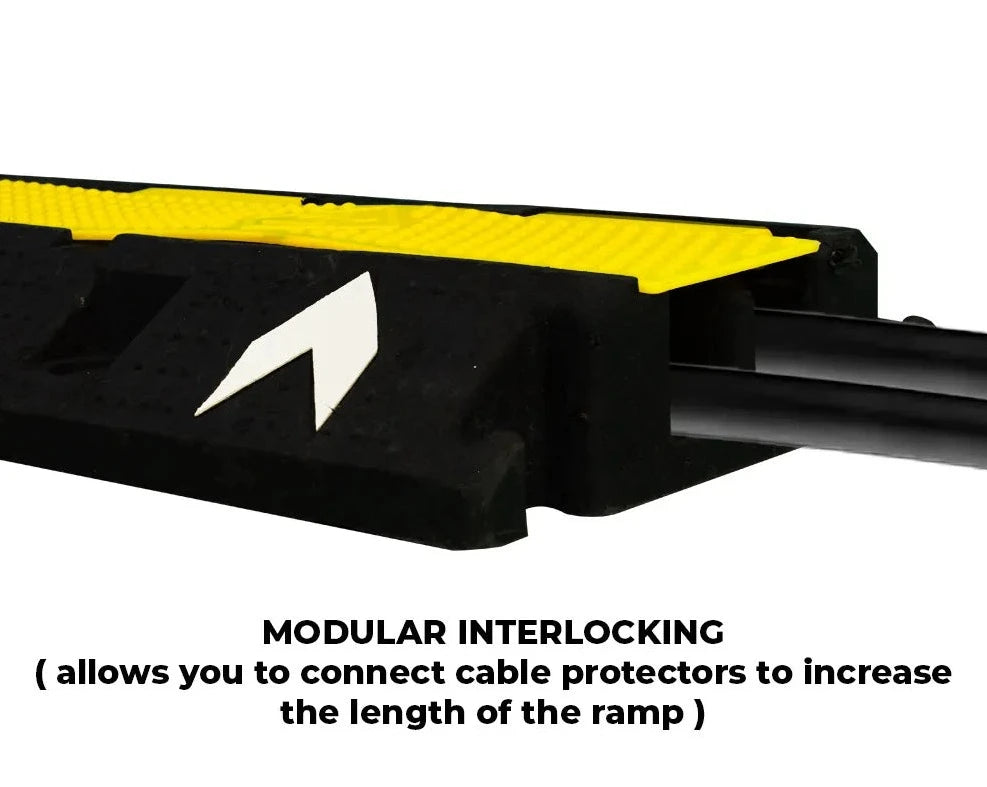 Modular Interlocking Cable Protector Black & Yellow