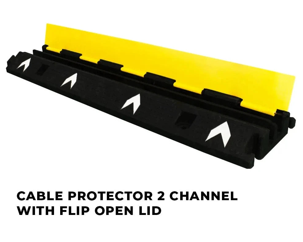 Cable Protector With Flip Open Lid 2 Channel