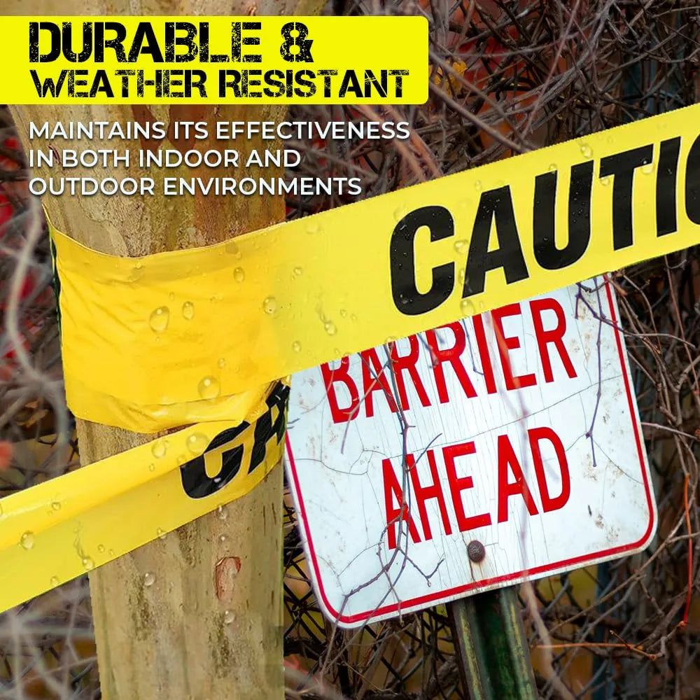 Yellow barrier tape