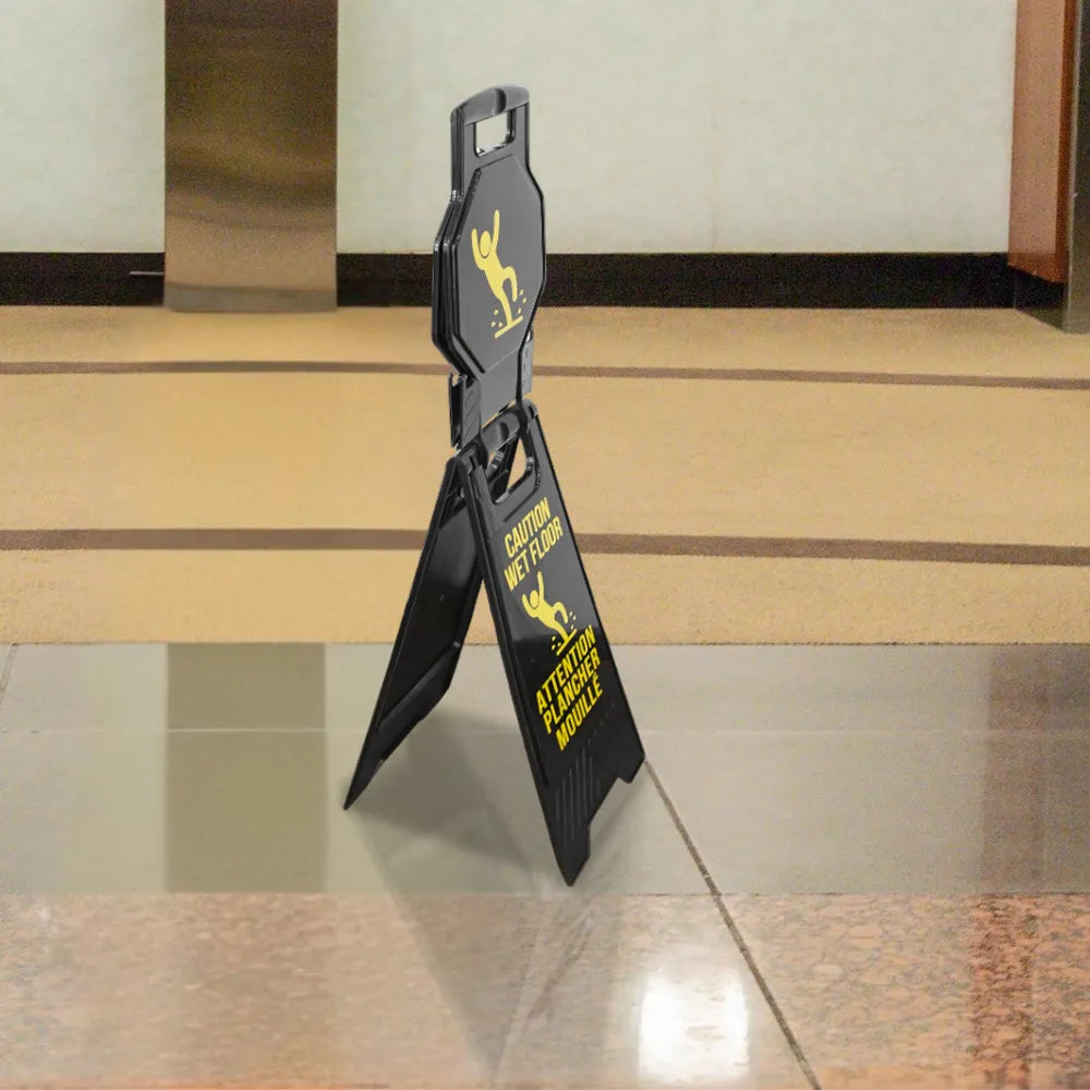 Portable Caution Slippery Sign