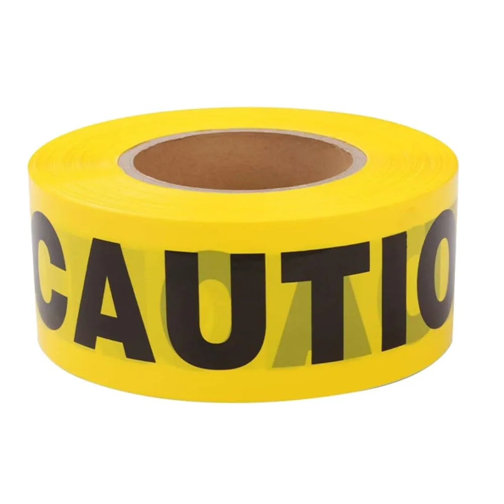 Yellow Caution Warning barrier Tape