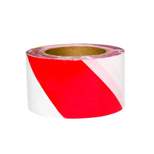 red and white warning tape