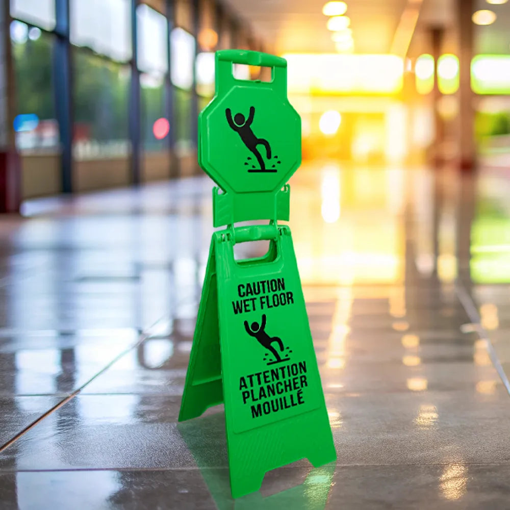 Caution When Wet Sign Green