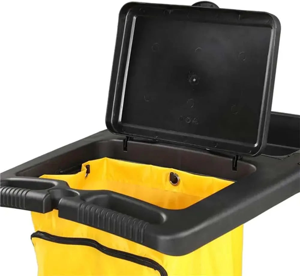 Cleaning Trolley Black With Lid