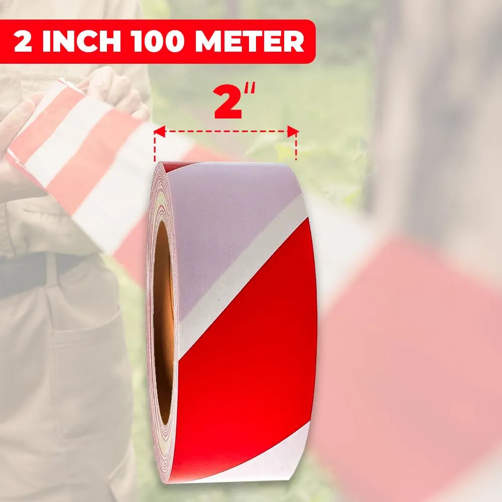 red danger barricade tape