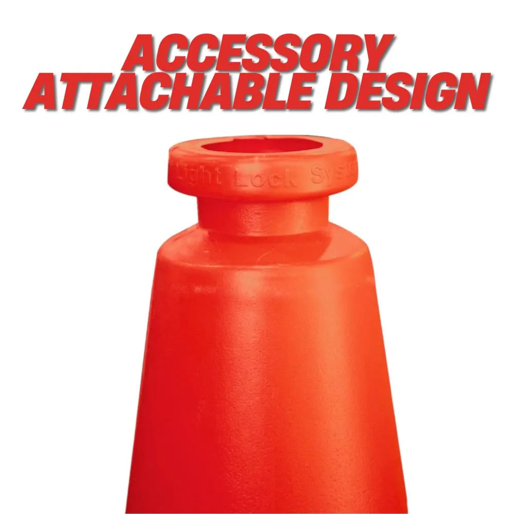 Red delineator cones