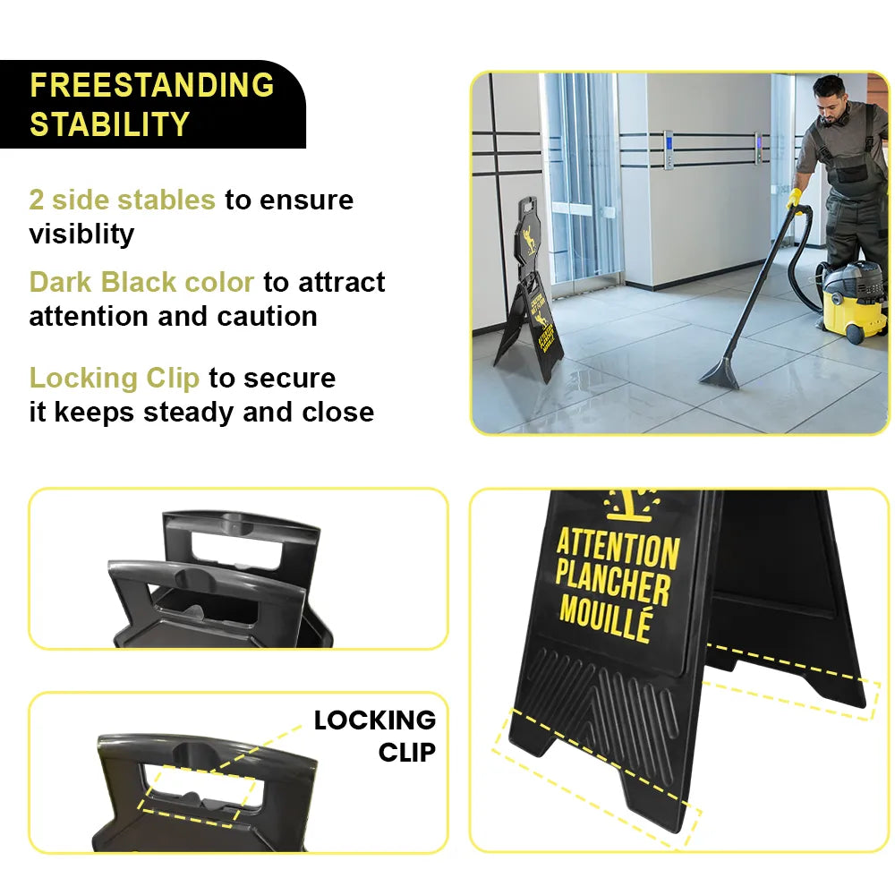 Freestanding Floor Sign Black