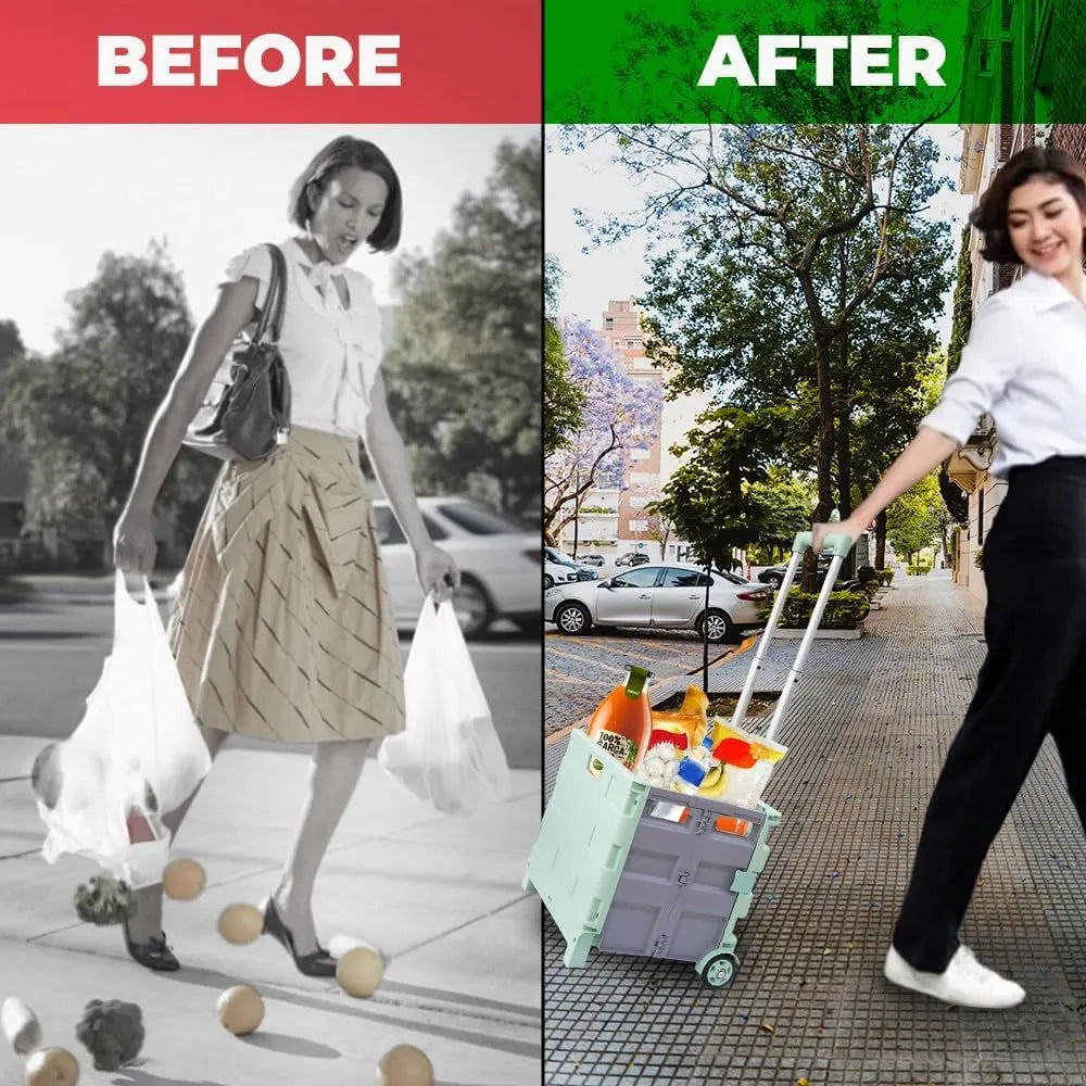 Foldable trolley for shopping