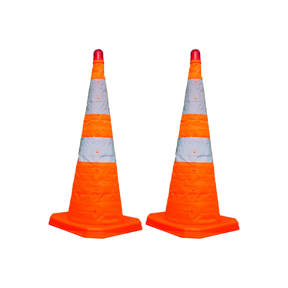 2pcs 75CM Folding Traffic Cone