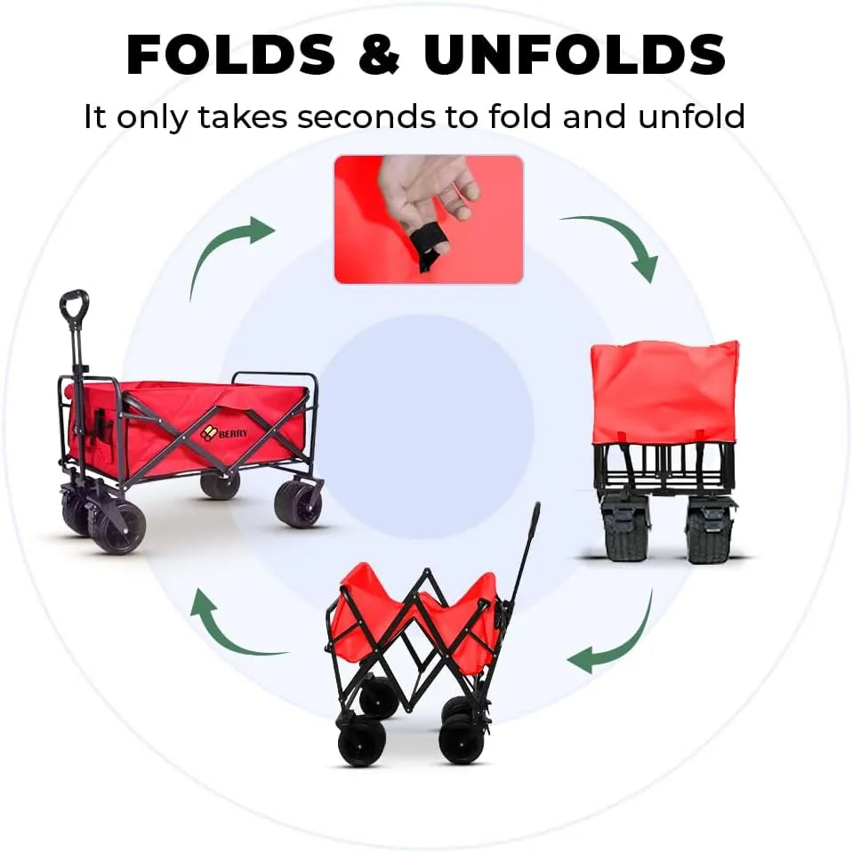 Folding cart red