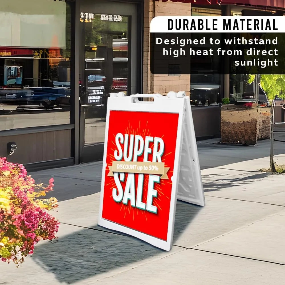 Folding Sign Board White