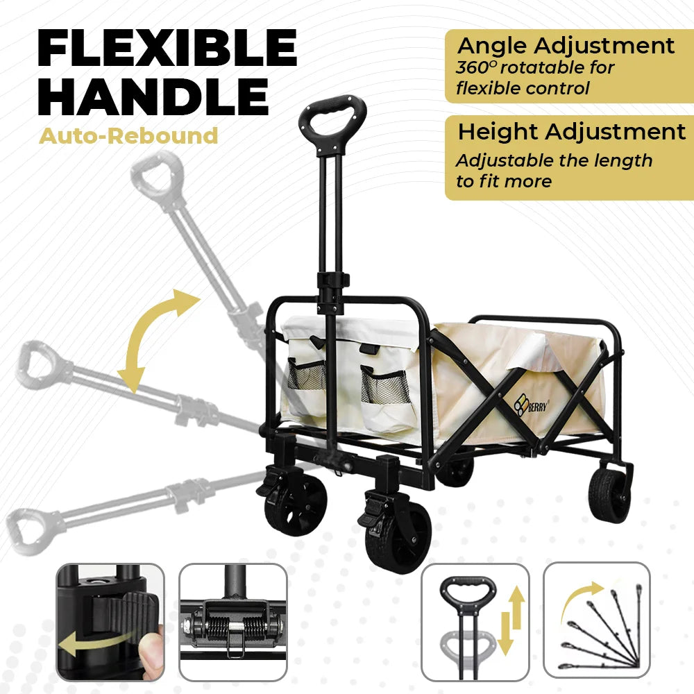 wagon trolley with flexible handle