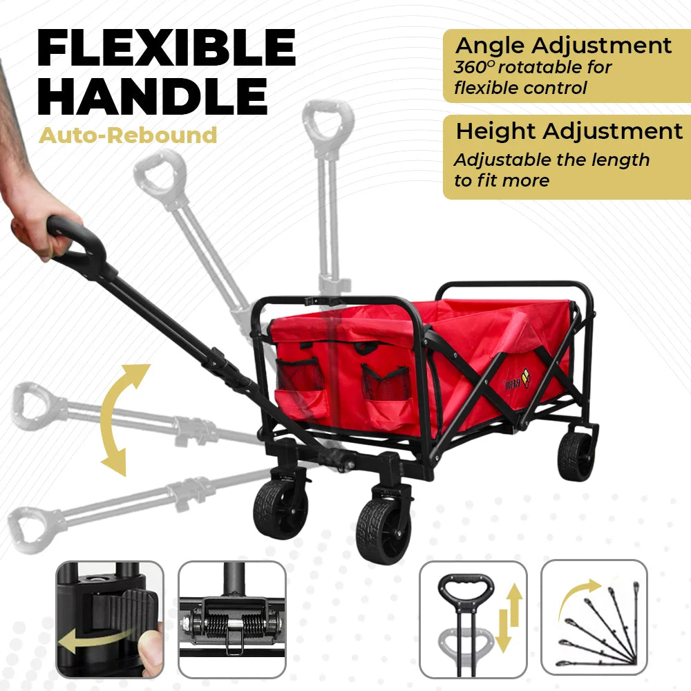 wagon trolley with flexible cart