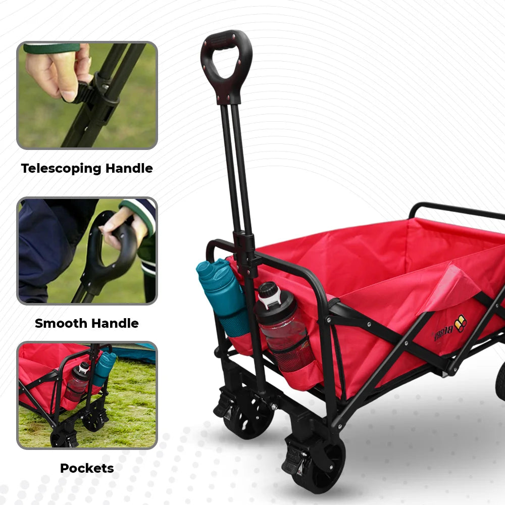 wagon trolley cart with smooth handle