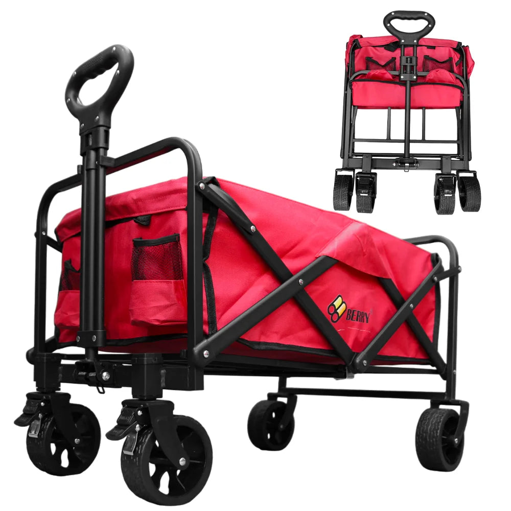 Garden trolley cart red