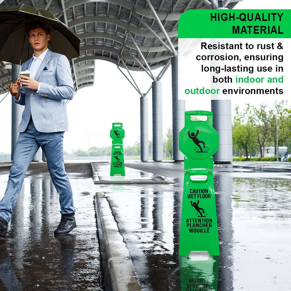 Freestanding Green Wet Floor Sign