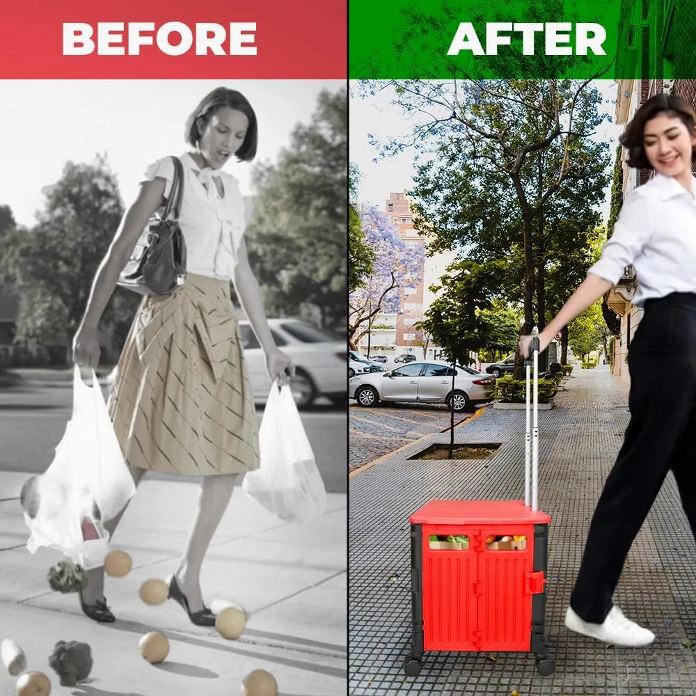 Shopping trolley with huge storage space