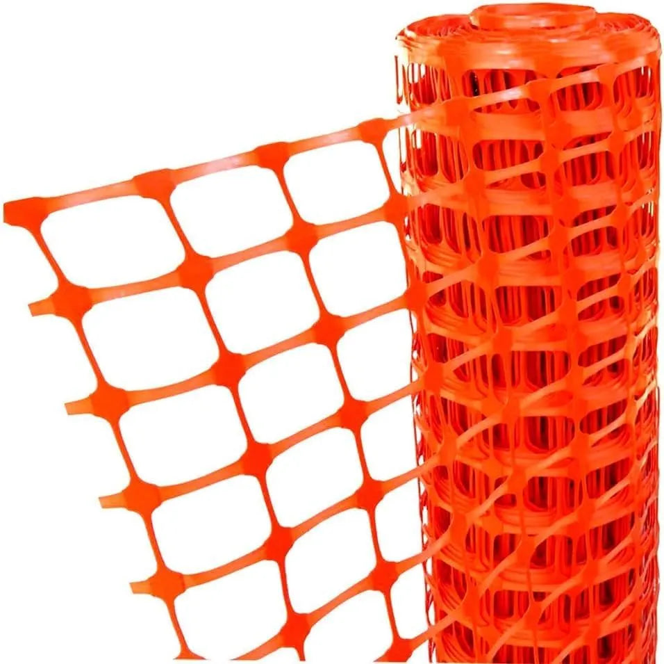 orange plastic construction fencing