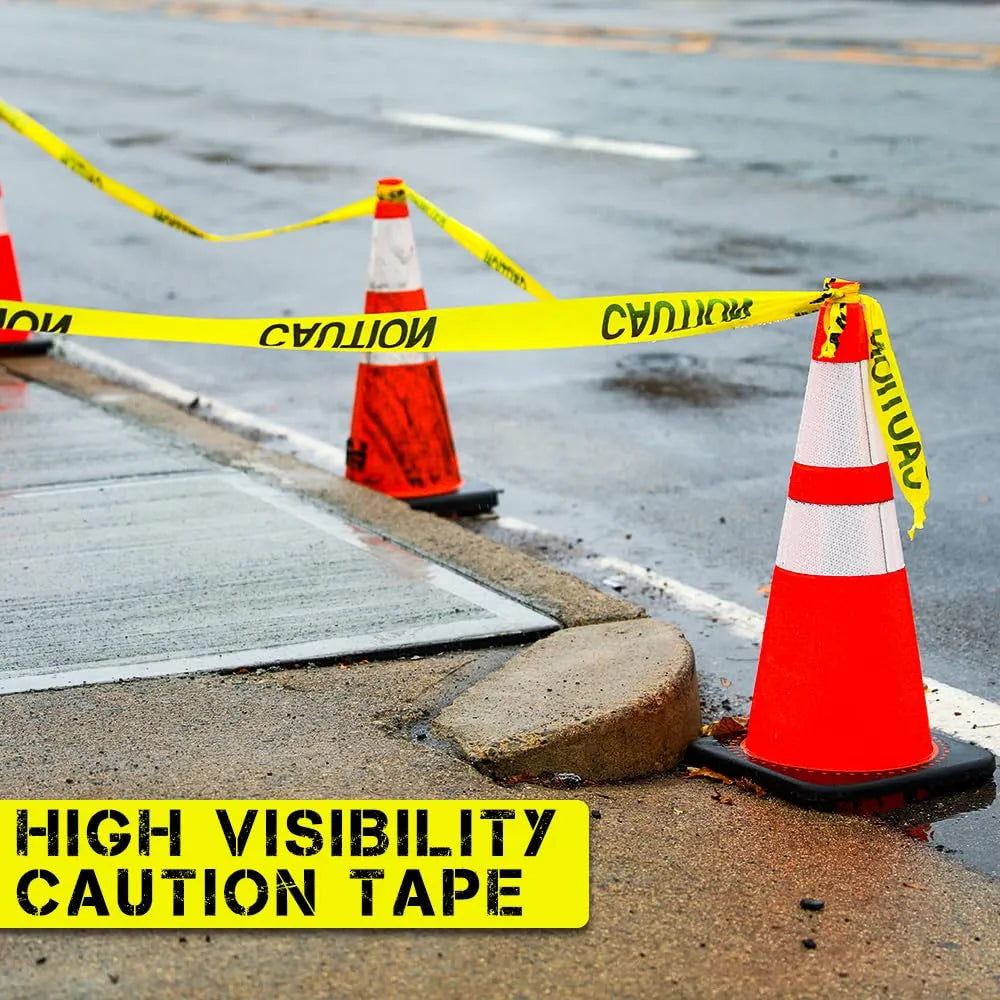 High visibility caution tape