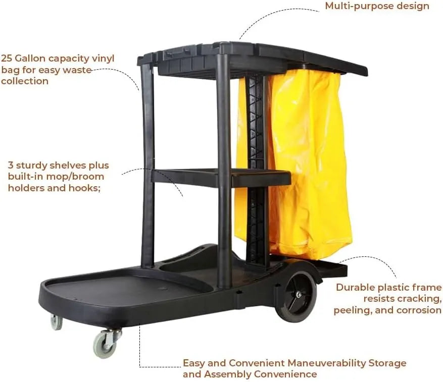 Housekeeping Cart Black