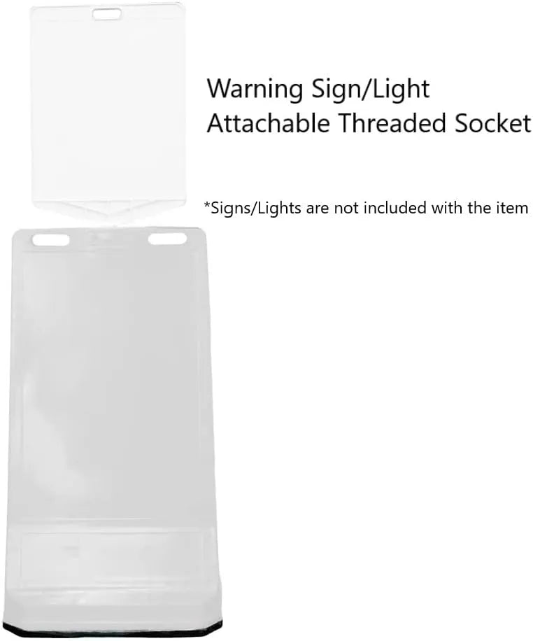 Warning sign with attachable socket